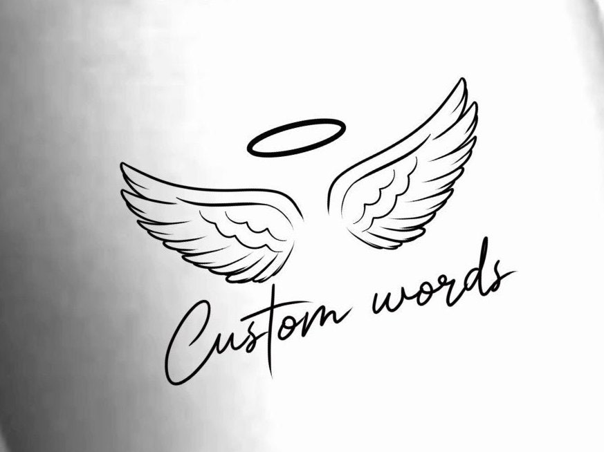 Custom Angel Wings Temporary Tattoo Etsy Canada