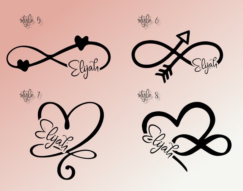 Custom Infinity Temporary Personalized Name Tattoo Etsy