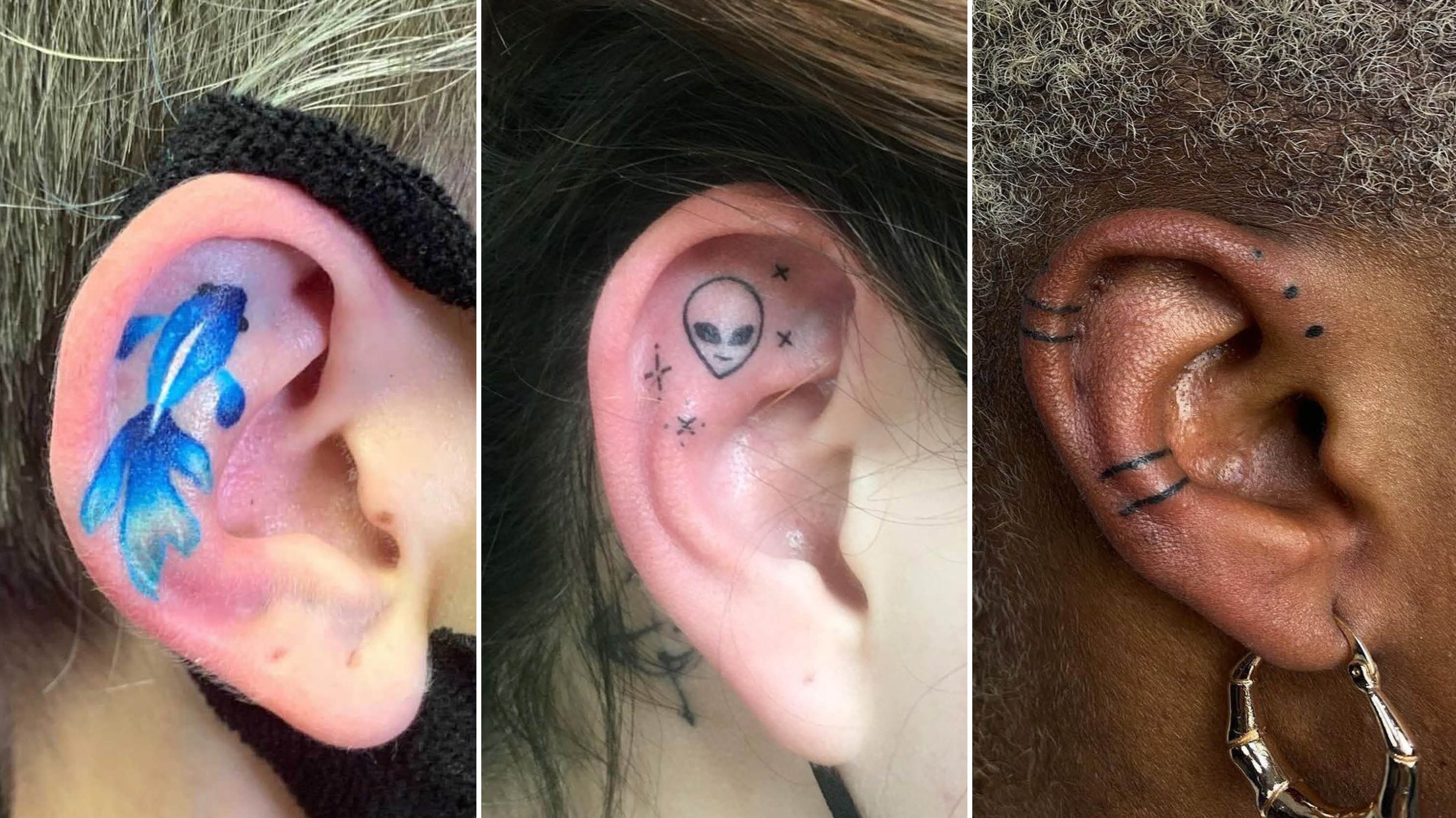 Cute Feather Tattoo Behind The Ear Tatoo Tatuagem