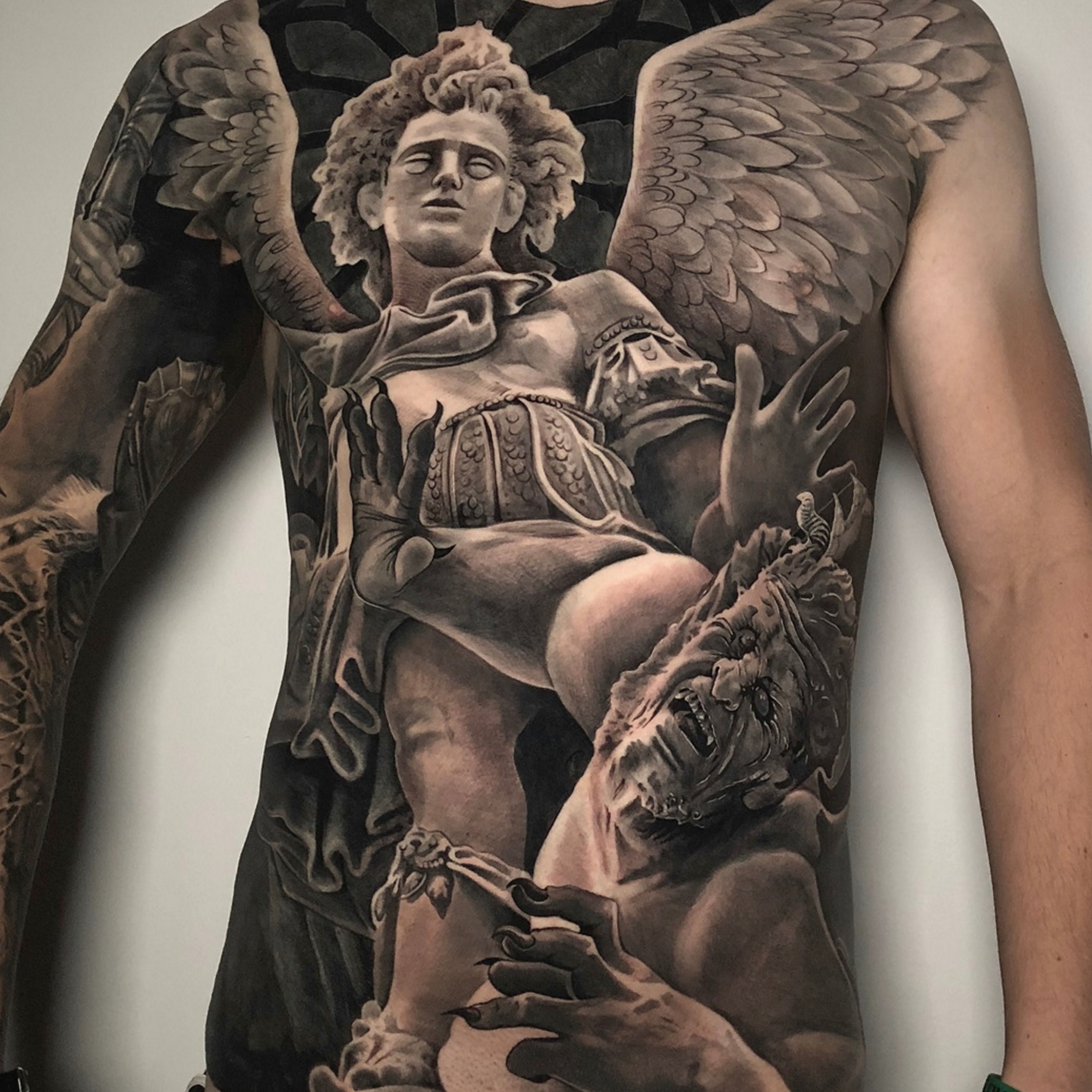 Details More Than 73 St Michael Chest Tattoo Latest In Cdgdbentre