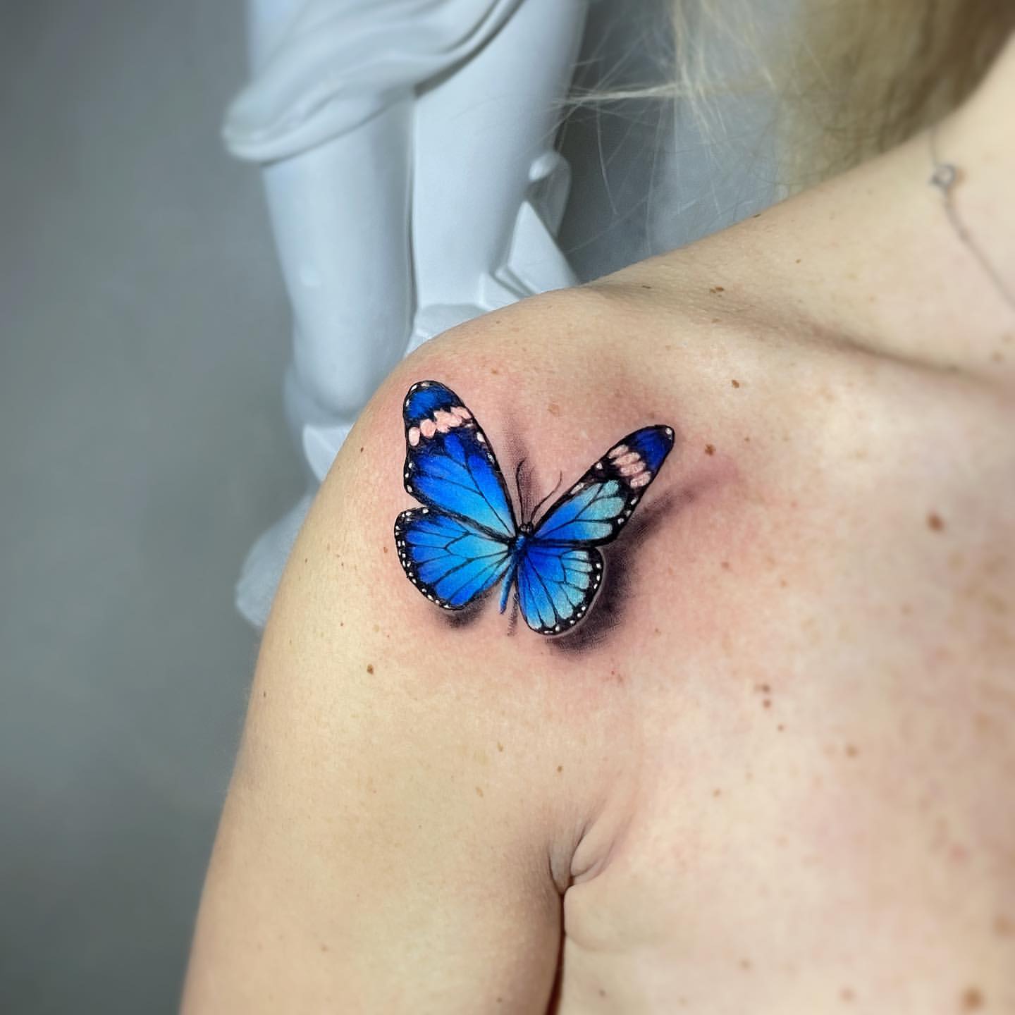 Details More Than 82 Realistic Blue Butterfly Tattoo In Coedo Com Vn