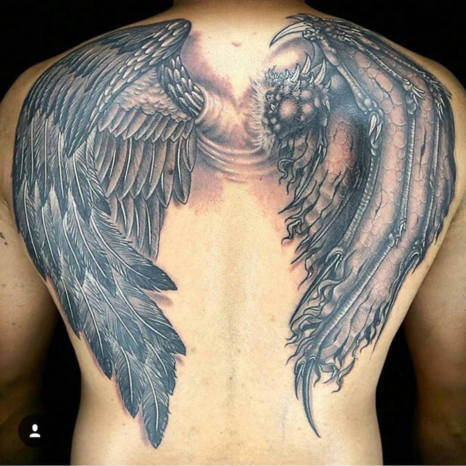 Devil And Angel Wings Tattoo Designs 60 Photos