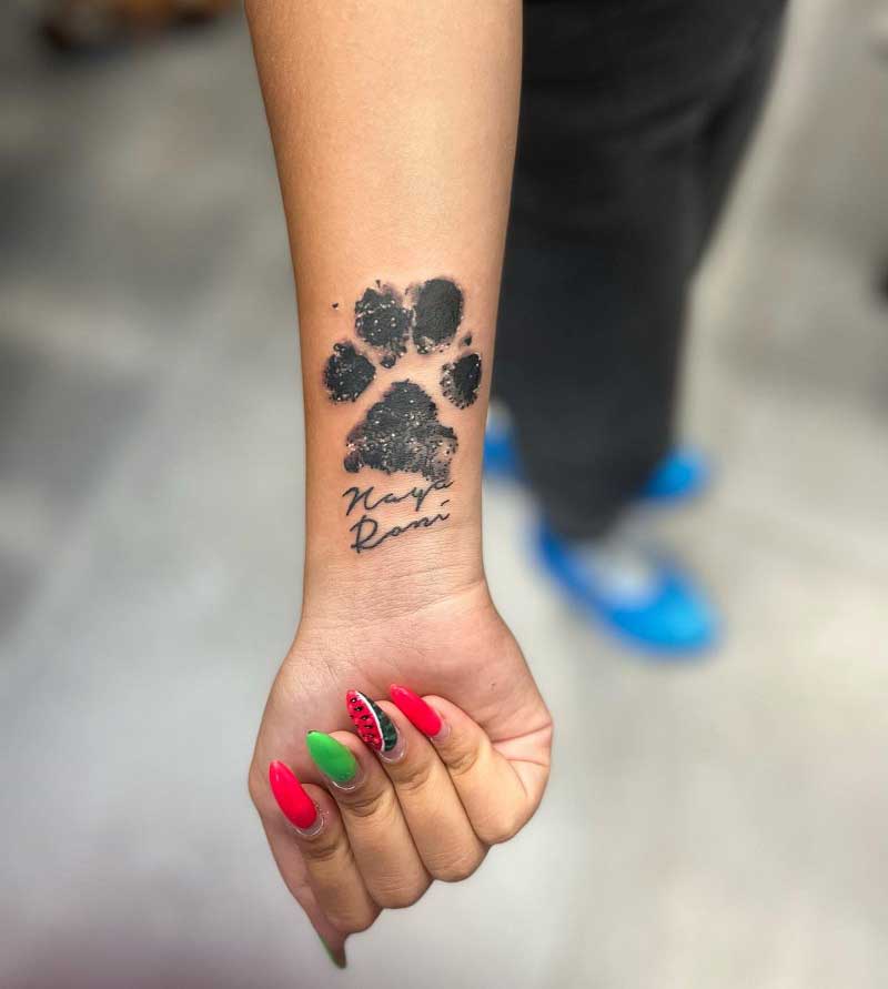 Discover 82 Dog Paw Print Tattoo Ideas Latest In Coedo Com Vn