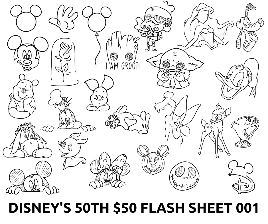 Disney Tattoos Small Small Tattoos For Guys Tattoo Flash Sheet