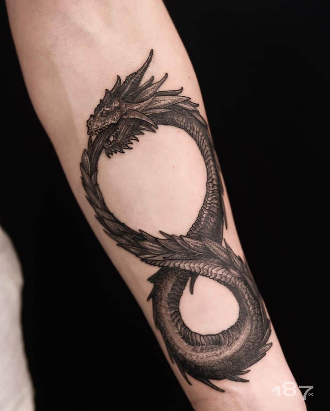 Dragon Ouroboros Bicep Tattoo: Symbolism and Design Tips