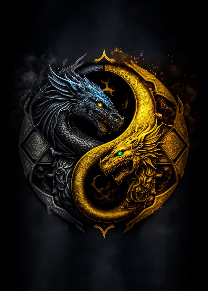 Dragon Ying Yang By Ghostshark94 Deviantart Com On Deviantart Yin Yang