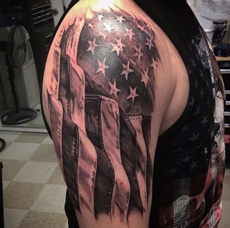 Eagle American Flag Tattoo Patriotic Tattoos Military Tattoos 3D Tattoo