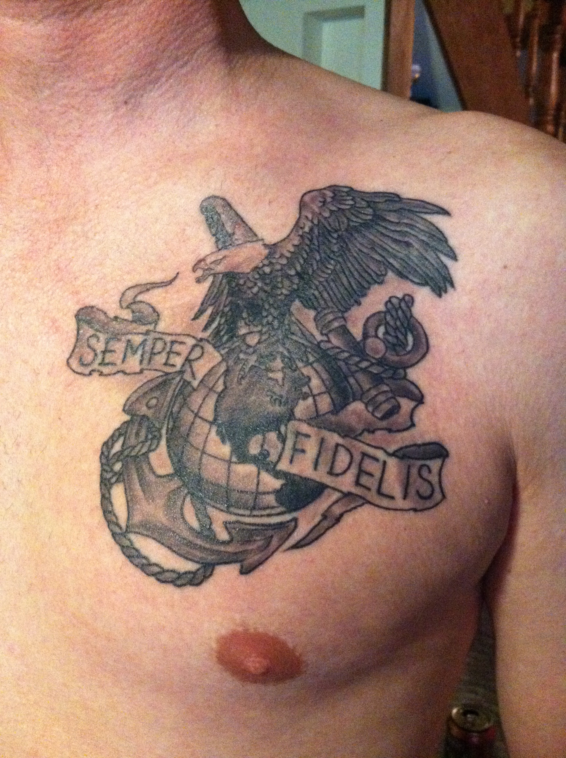 Eagle Globe And Anchor Tattoo