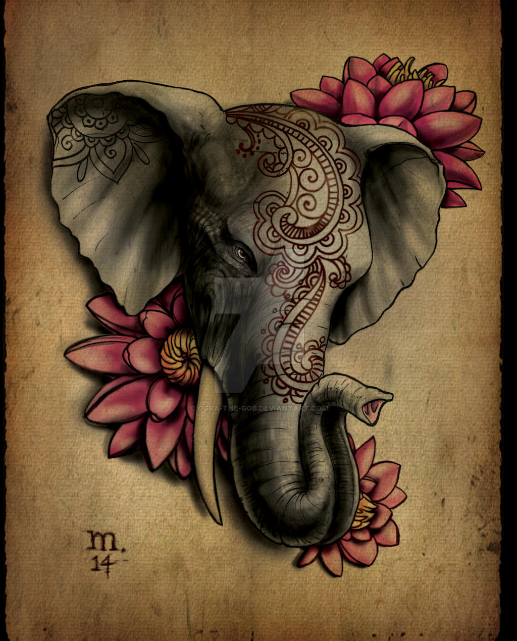 Elephant Tattoo Design