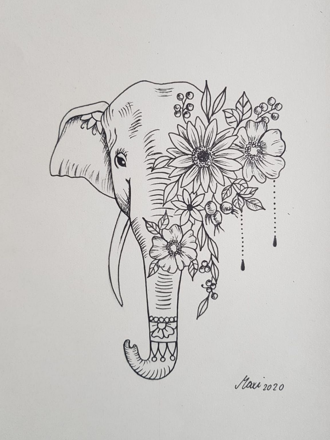 5 Stunning Ideas for an Elephant With Flowers Tattoo