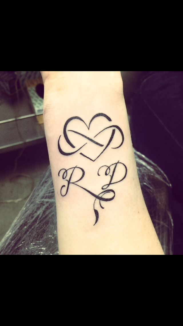 Endlesslove Heart Infinity Initials Cute Tattoos R Tattoo Tattoos