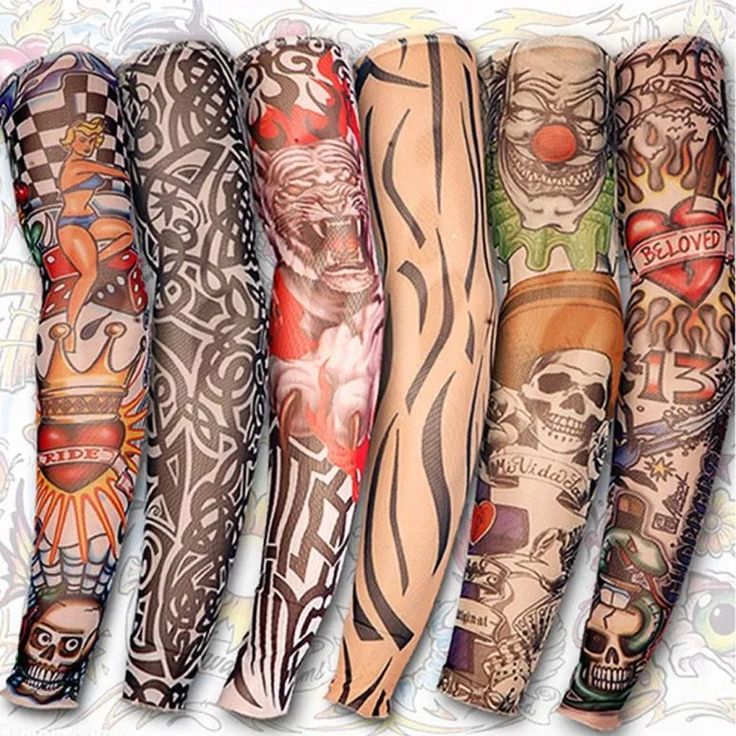 Fake Tattoo Sleeve Stretchy Arm Stocking Fake Tattoo Sleeves