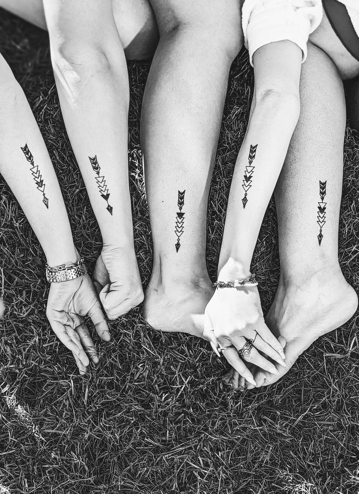 Family Siblings Tattoo For 5