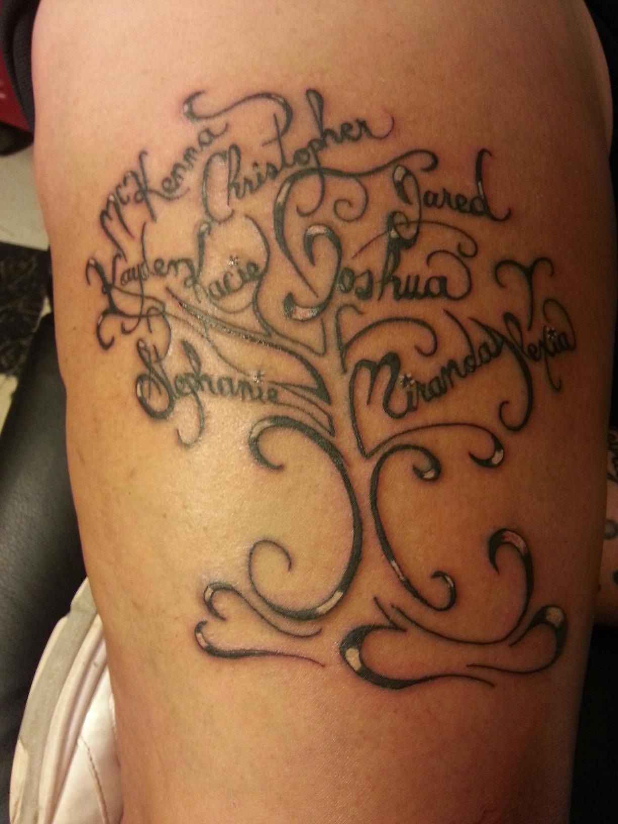 Family Tree Tattoos With Names