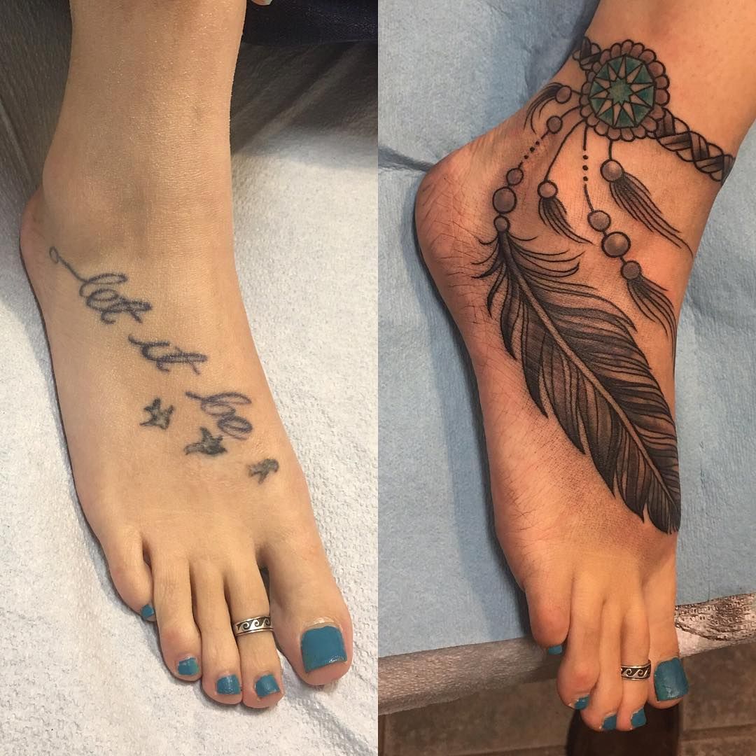 Feather Tattoo on Foot: Symbolism and Style