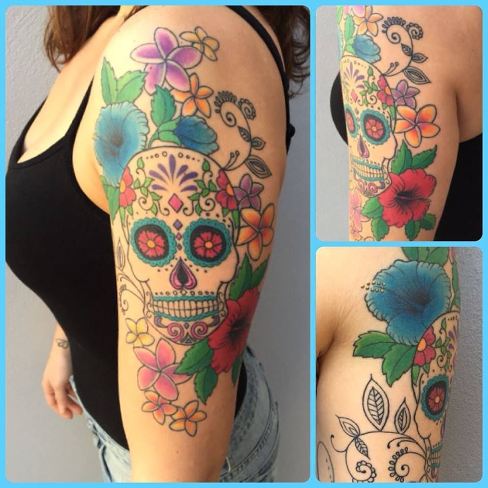 Female Sugar Skull Tattoo: Meaning and Designs