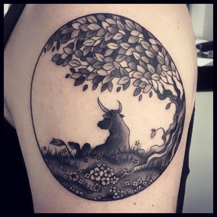 Ferdinand The Bull Inspired Tattoo On Me Done 2 11 By Jacob Haag At