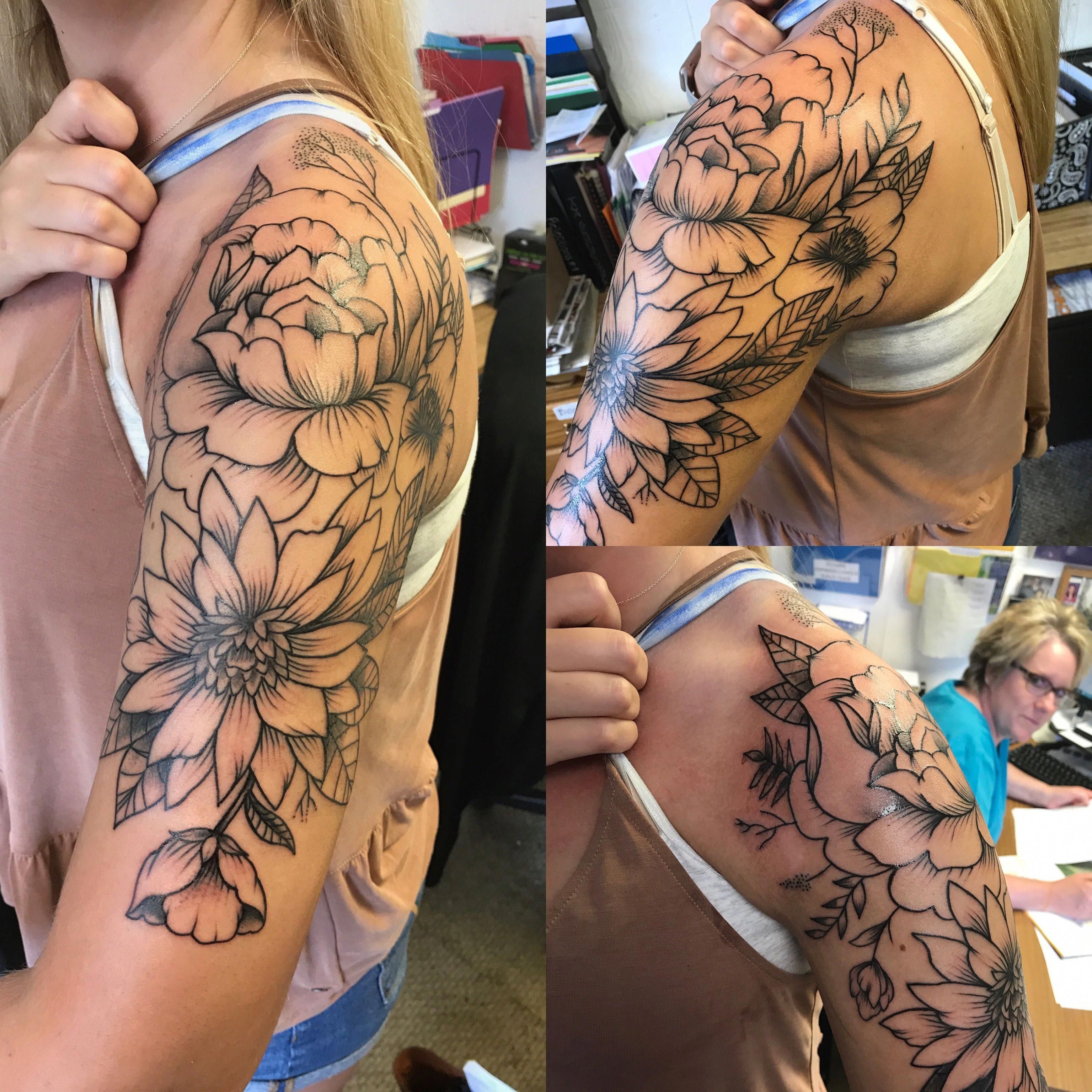 Floral Half Sleeve Best Tattoo Design Ideas