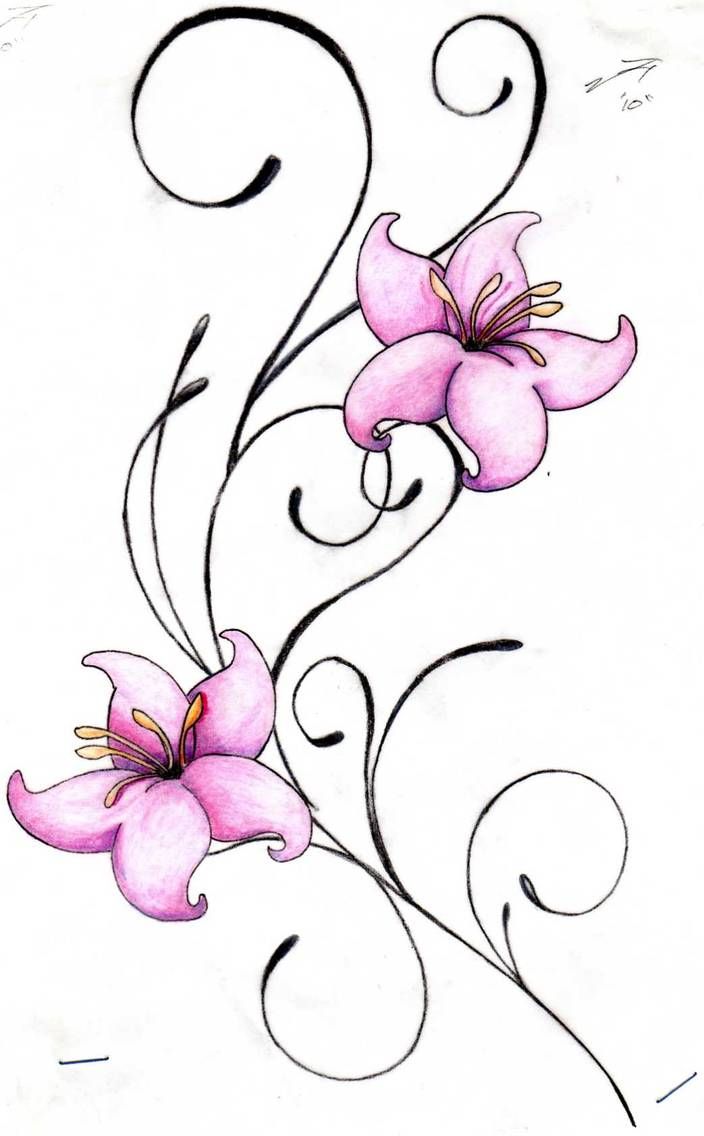 Flower And Swirls Tattoo By Shadyladyxr6 On Deviantart