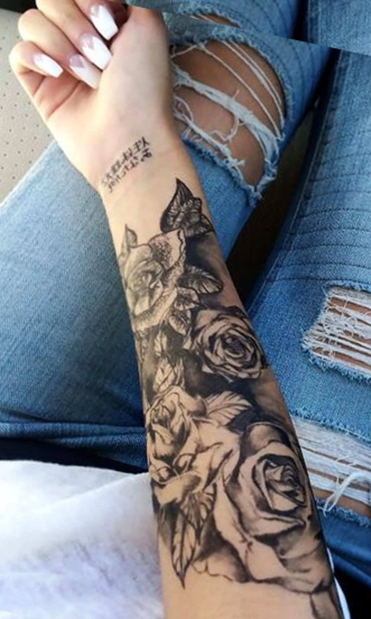 Flower Arm Tattoo Designs For Women