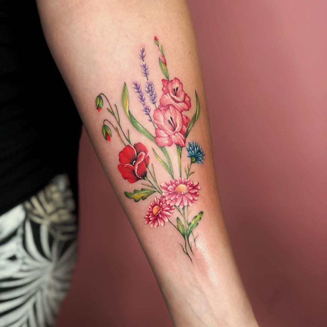 Flower Bouquet Tattoo Artofit