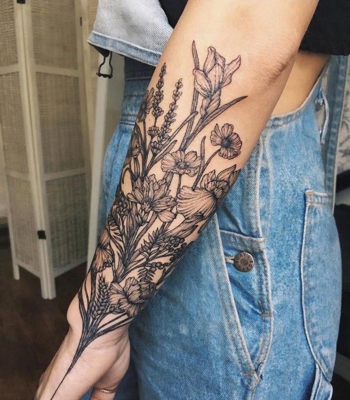 Flower Half Sleeve Tattoo Forearm Best Flower Site