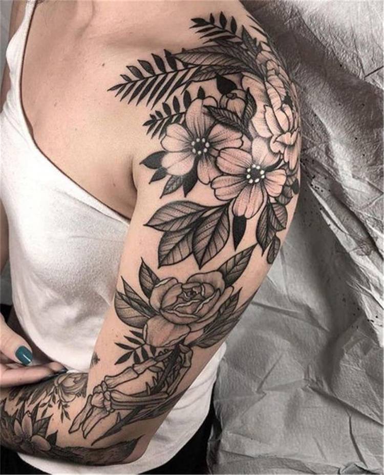 20 Stunning Flower Sleeve Tattoos for Women to Inspire You