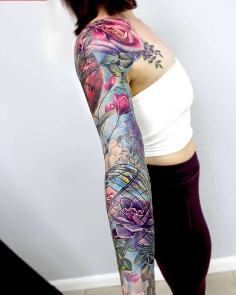 10 Stunning Flower Tattoo Sleeve Designs for Inspiration