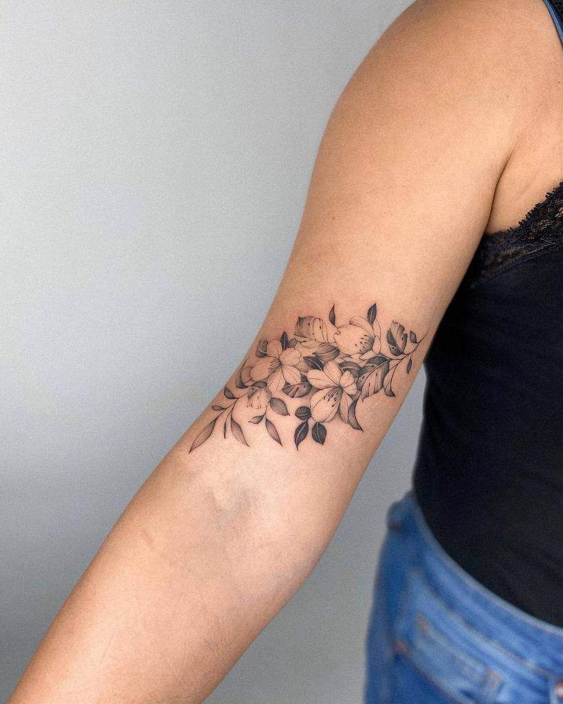 Flower Upper Arm Tattoo Designs Best Flower Site