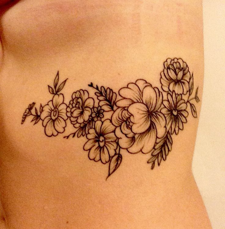 Flowers Rib Tattoo Tattoos Rib Tattoo Flower Tattoo