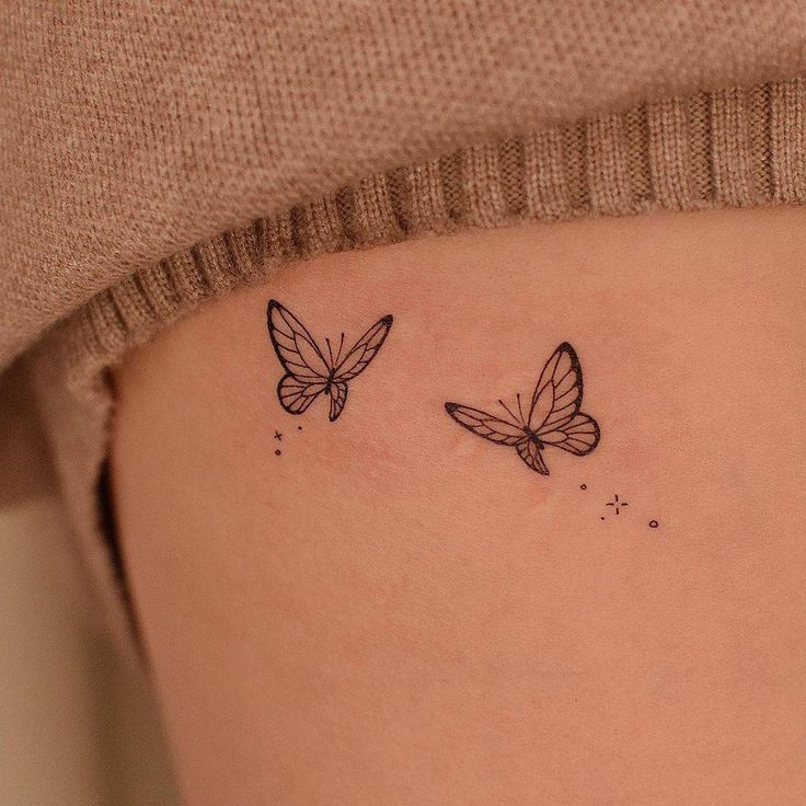 Flying Butterfly Tattoo Design With Your Custom Name