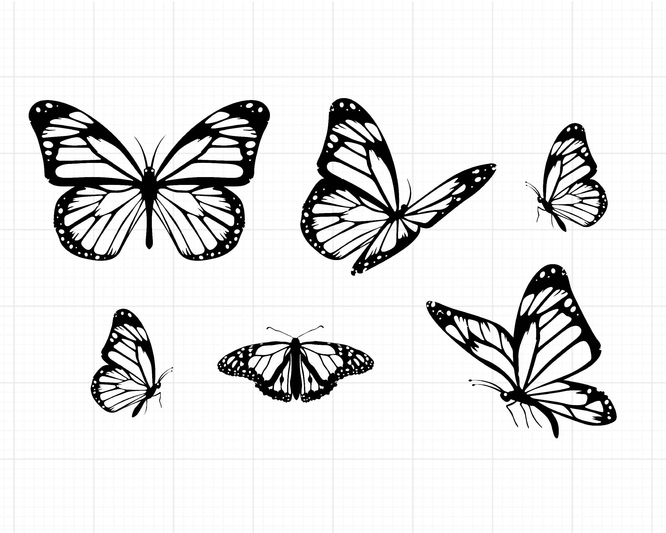 Create Your Perfect Flying Butterfly Tattoo Stencil Design