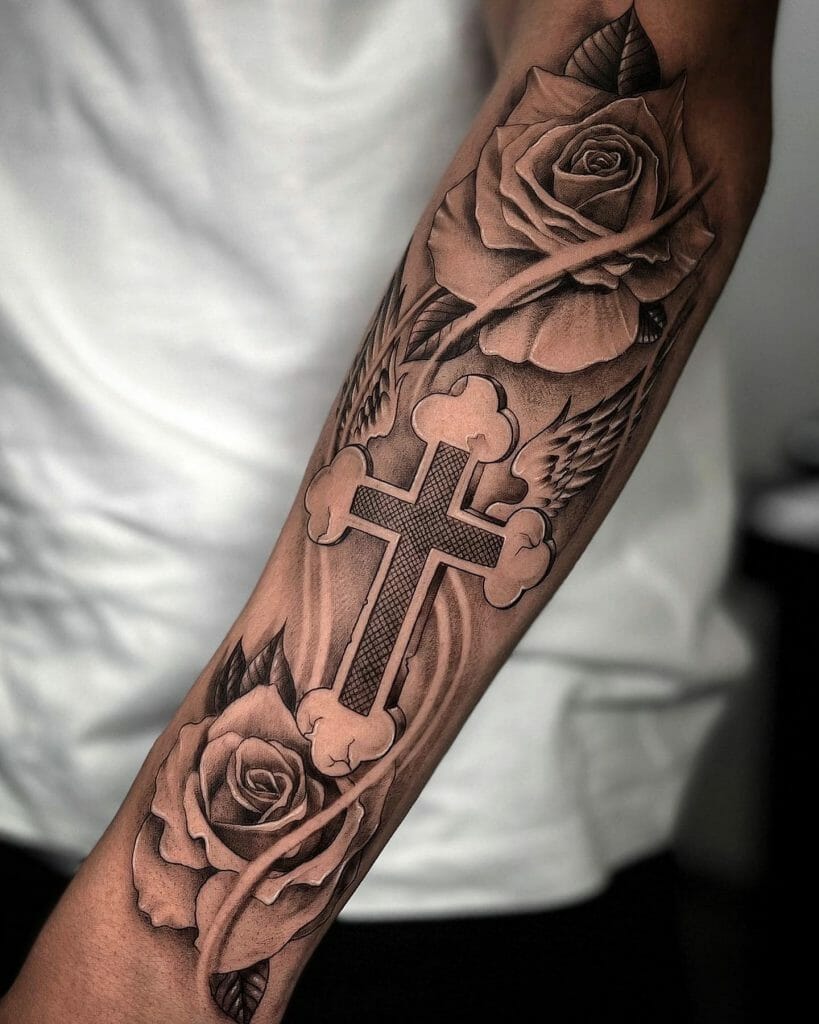 5 Stunning Forearm Cross Tattoo Designs for Men