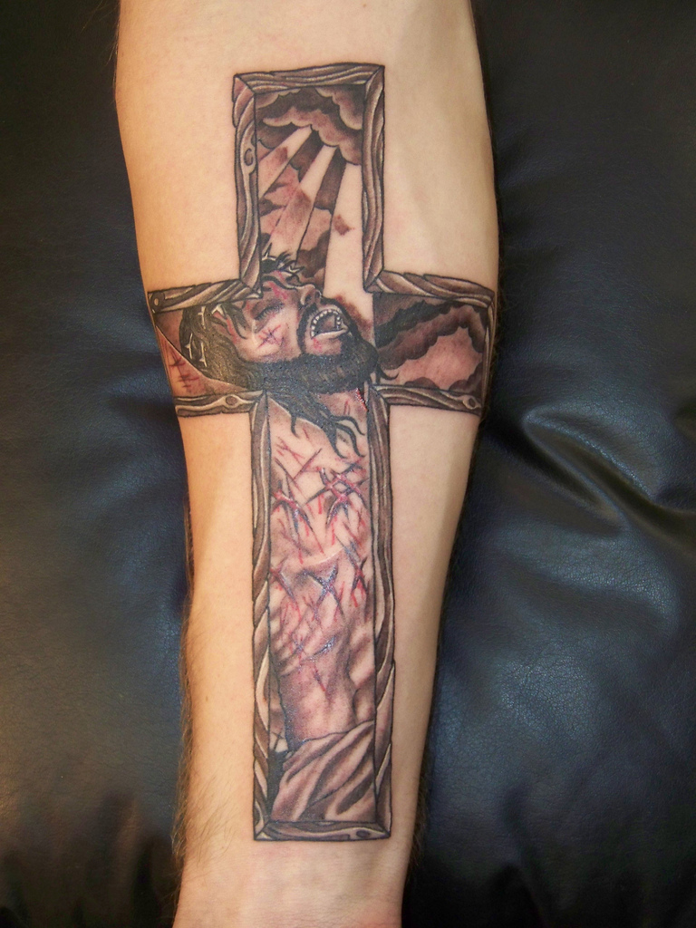 20 Stunning Forearm Cross Tattoo Ideas for Men