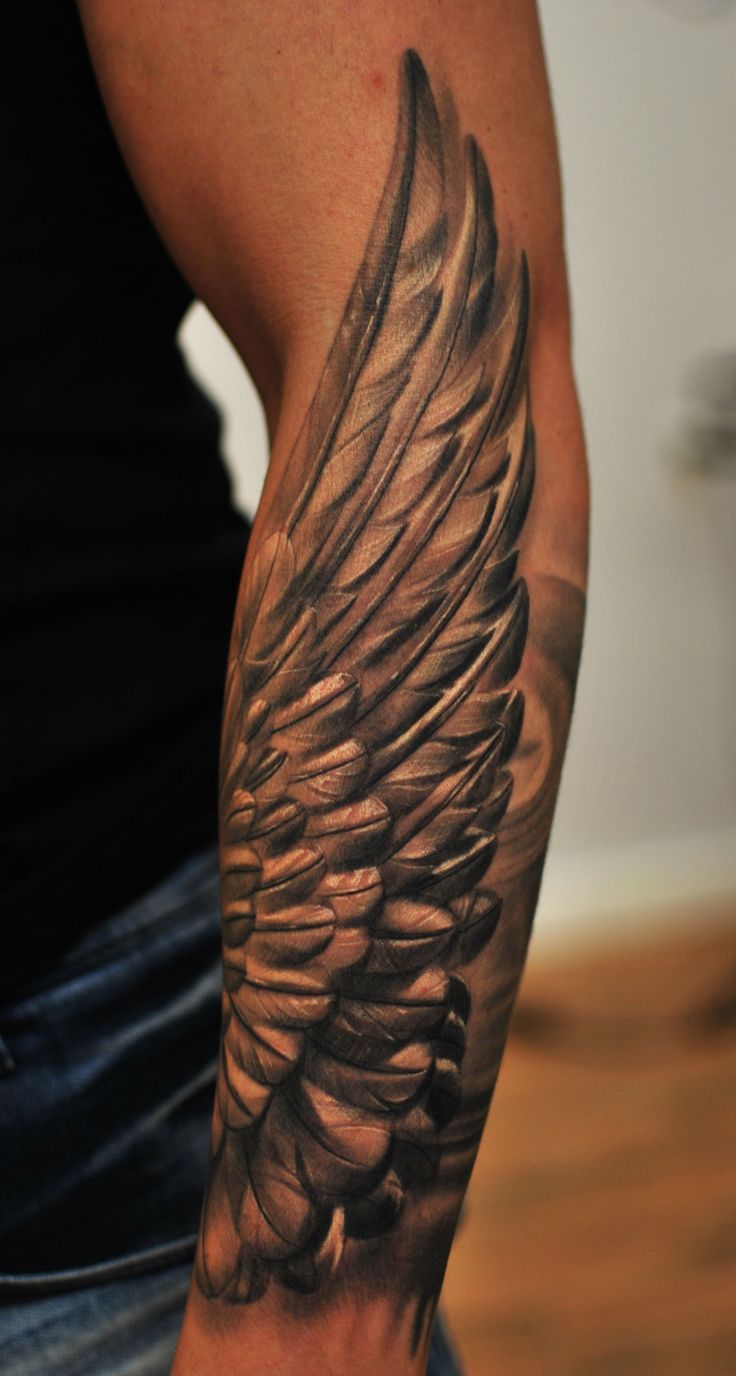 5 Stunning Forearm Sleeve Tattoo Wing Designs