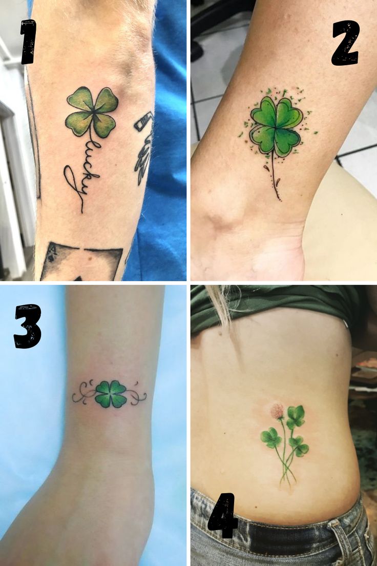 Four Leaf Clover Tattoo Ideas To Attract The Good Luck