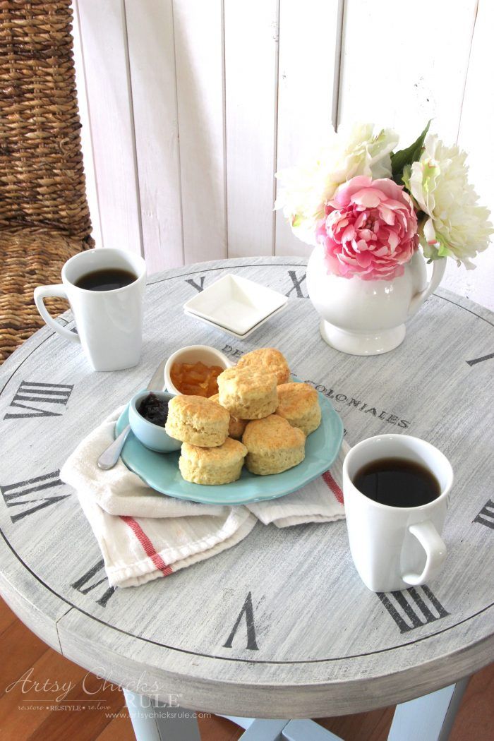 French Country Clock Face Table Free Printable To Make Your Own