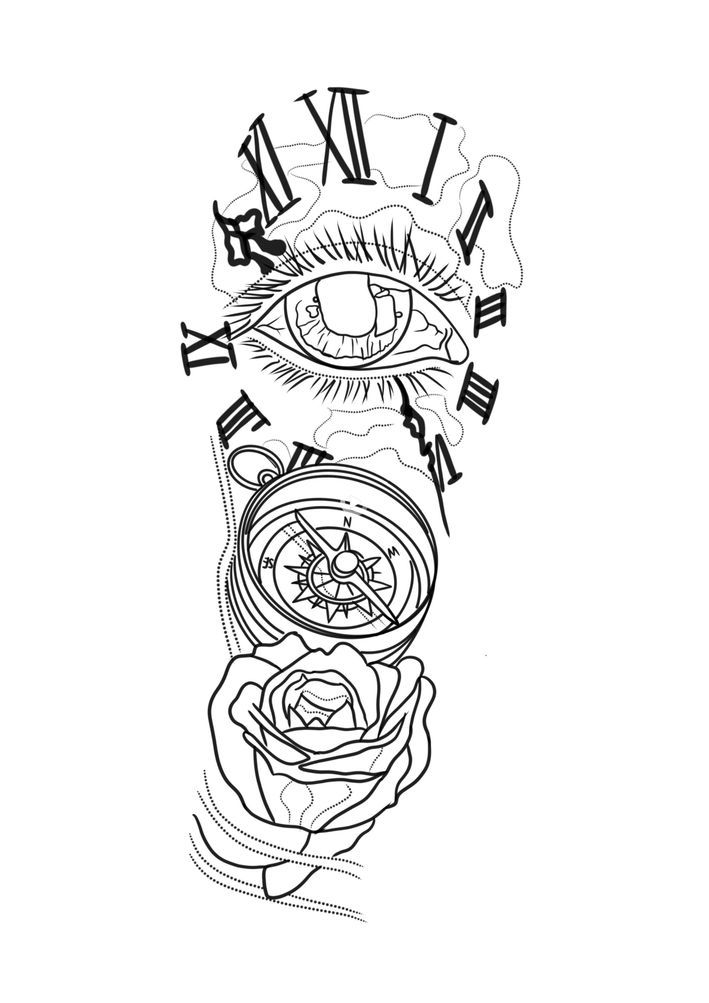 Full Sleeve Tattoo Design Stencils