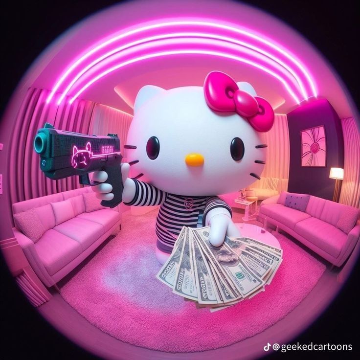 Hello Kitty's Gangster Makeover: Armed and Cute