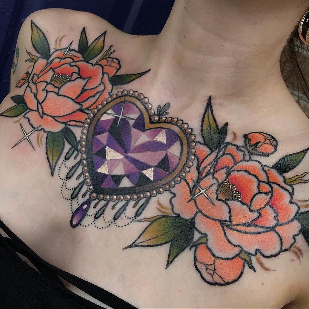 Get 45 Simple Chest Tattoo Design For Women