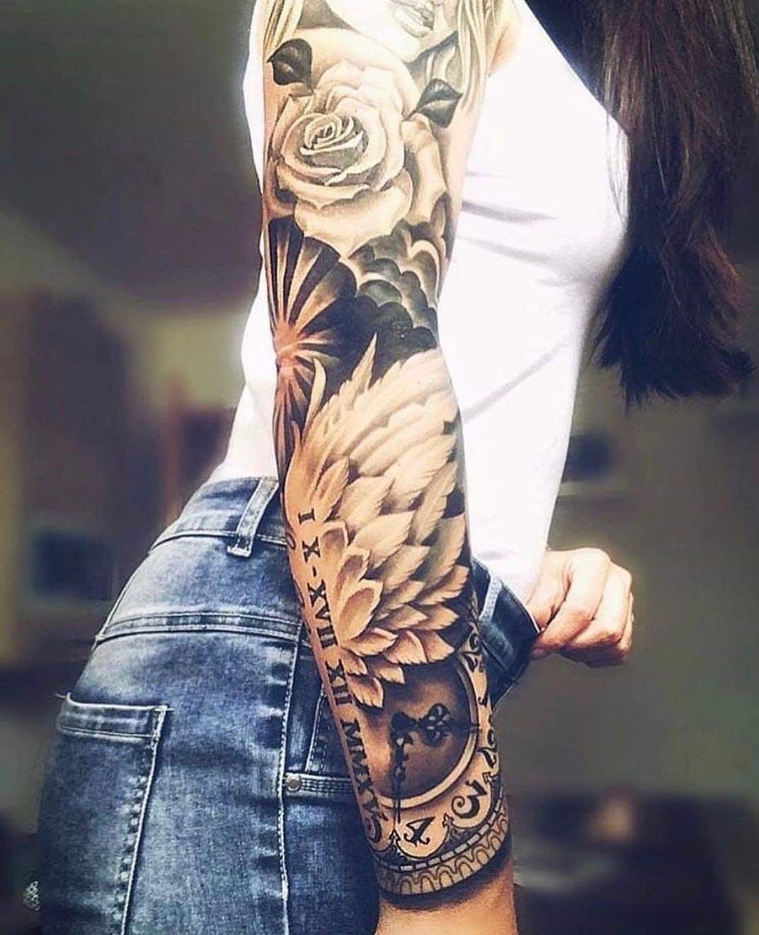 Girls Half Sleeve Tattoo Designs