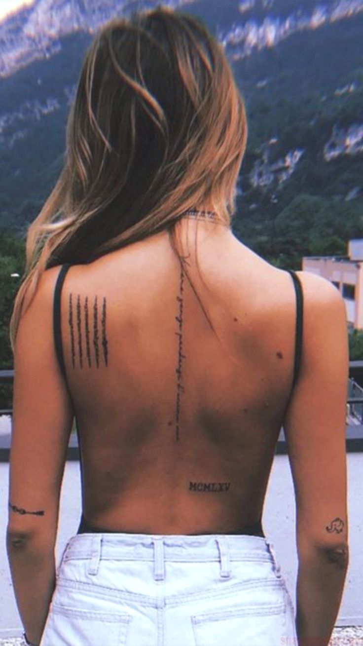 Adorable Girly Spine Tattoo Designs You'll Love