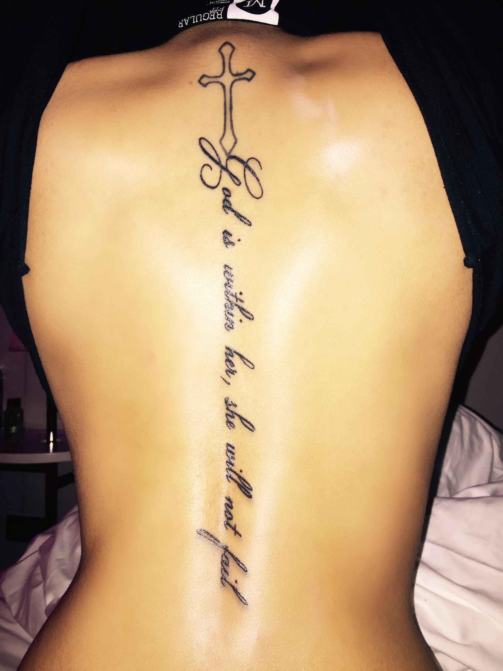 God Is Within Her She Will Not Fail Psalm 46 5 I Love My Tattoo Spine Tattoos For Women