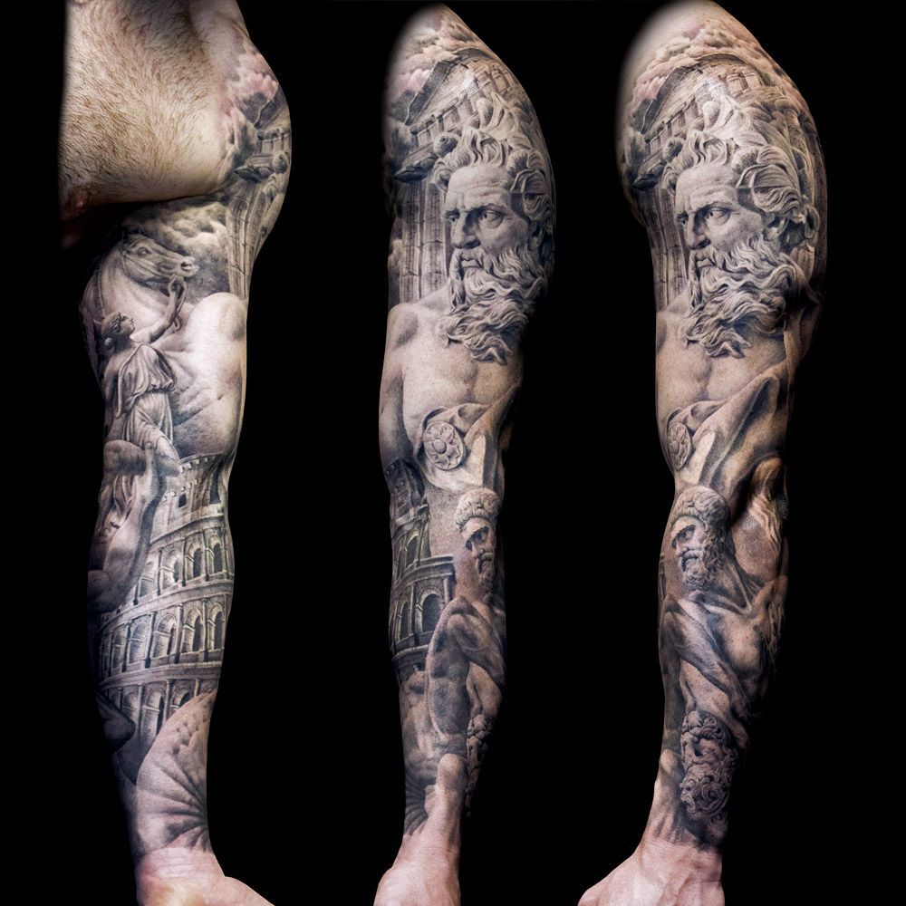 Greek God Full Sleeve Tattoo For Men Part 1 By Steve Toth Full Sleeve