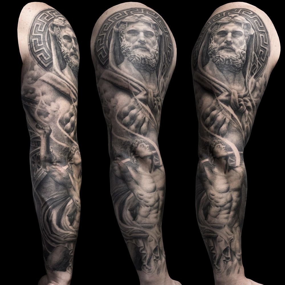 Greek God Tattoo Sleeve: Mythical Ink Designs Unveiled