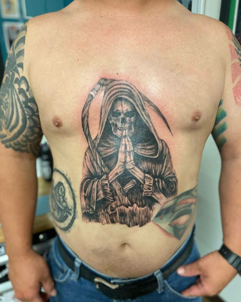 5 Daring Grim Reaper Chest Tattoo Ideas