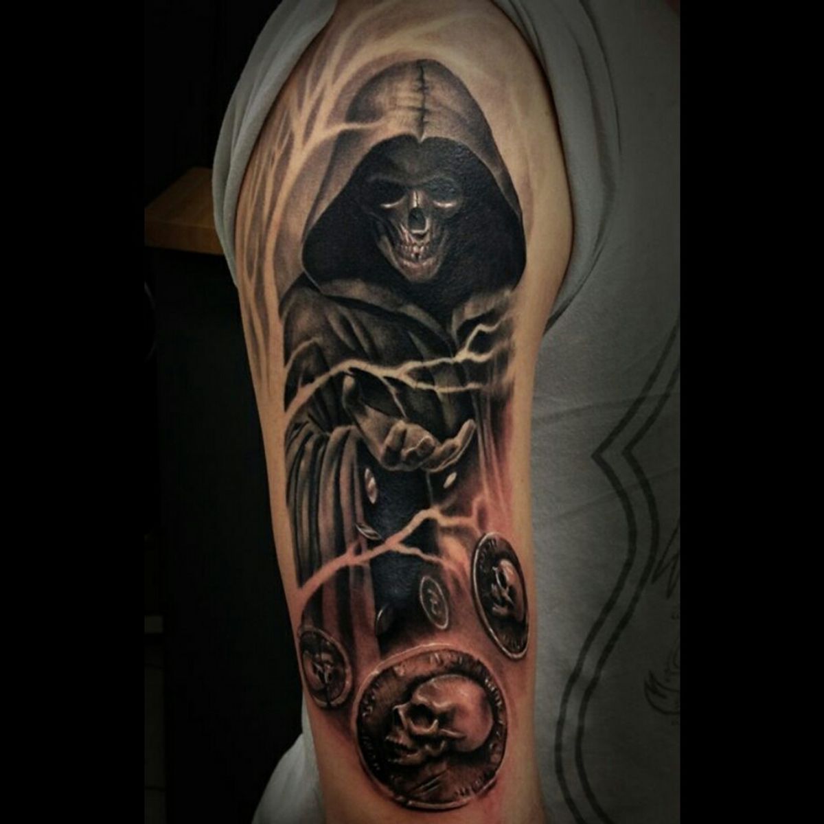 5 Chilling Grim Reaper Neck Tattoo Designs