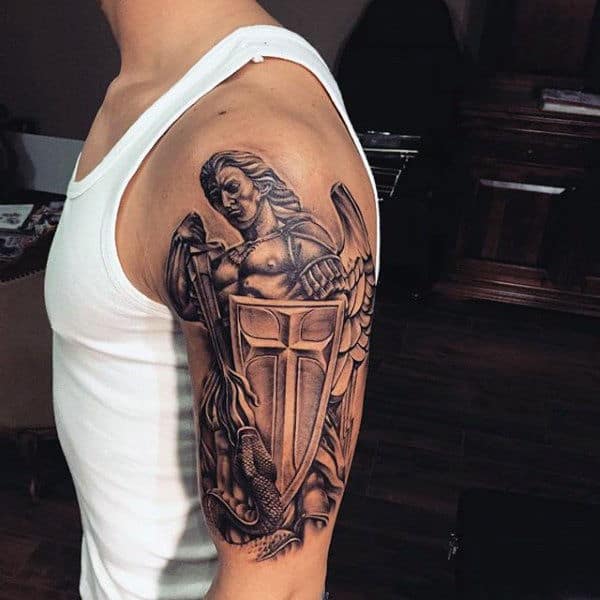 5 Stunning Guardian Angel Arm Tattoo Ideas for Men and Women