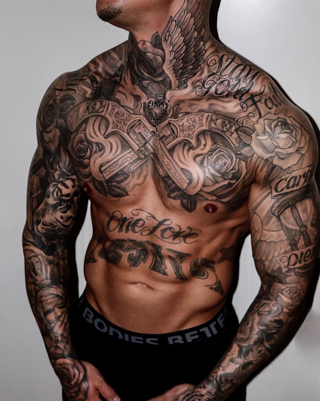 Top Guy Chest Piece Tattoo Designs and Ideas