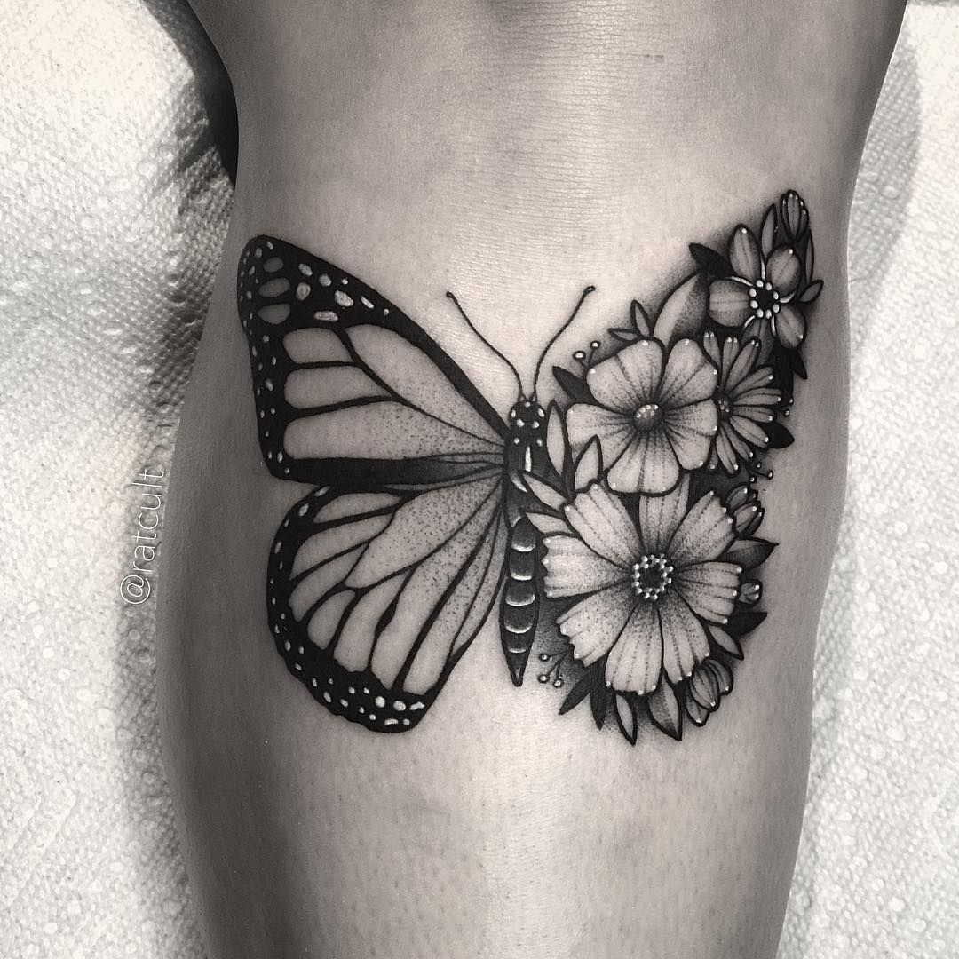 Half And Half Butterfly Tattoo: Meaningful Design Fusion